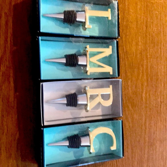 Dining Initial Wine Stoppers Poshmark